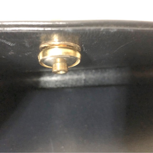 Authentic Dior black leather clutch bag with golden hardware - Picture 7 of 12